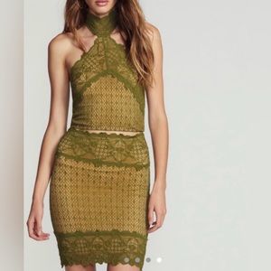 Nightcap Clothing x Free People Green Lace Set